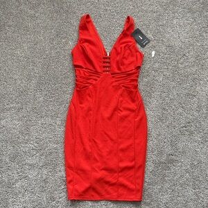 Elegant Red Bodycon Dress